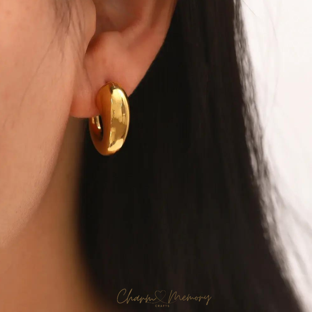 Timeless Elegance: 18K Gold Plated TRENDY Persistence Earrings