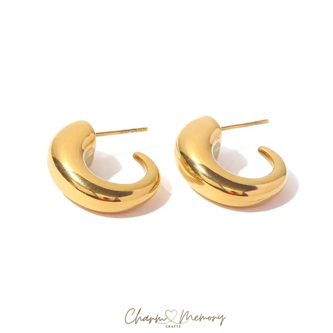 Timeless Elegance: 18K Gold Plated TRENDY Persistence Earrings